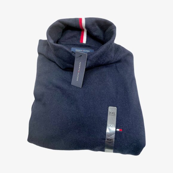 New Tommy Hilfinger Dark Blue Cotto Cashmere Turtleneck Sweater size XXLT(17 - Picture 6 of 7